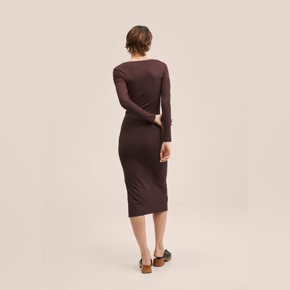 MANGO Ribbed knit dress - Picture 3 of 9